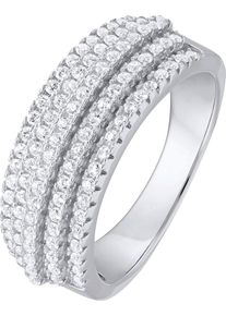 C-Collection, Damen ring, Silber / Wei&szlig;