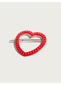 Pico For EDITED, Damen Haarspange 'Open Heart', Rot