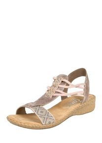Rieker, Damen Sandaletten, Beige / Ros&eacute;
