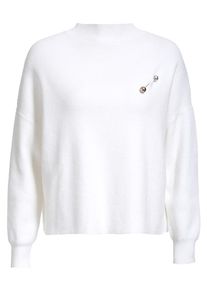 Apart, Damen Pullover R&uuml;ckenteil mit einem Wickeleffekt, Wei&szlig;