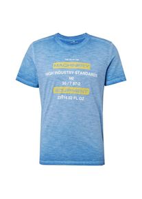 Tom Tailor, Herren T-Shirt, Rauchblau / Gelb