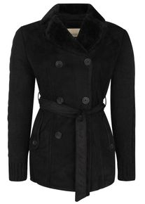 Roosevelt, Damen Kurzmantel mit abnehmbarem Gürtel, Schwarz