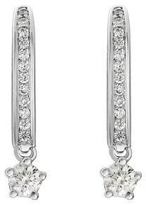 Christ, Damen Ohrstecker '87495418', Silber / Transparent