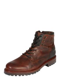 Bullboxer, Herren Schnürstiefel aus Leder mit Details, Braun