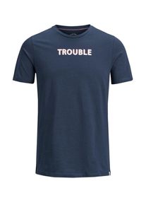 Jack & Jones JACK & JONES, Herren T-Shirt, Dunkelblau / Koralle / Offwhite
