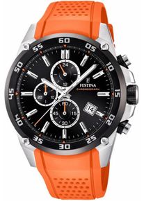 Festina, Herren Chronograph 'F20330/4', Anthrazit / Dunkelorange / Silber