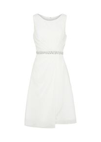 Mascara, Damen Cocktailkleid mit Ziersteinbesatz, Wei&szlig;