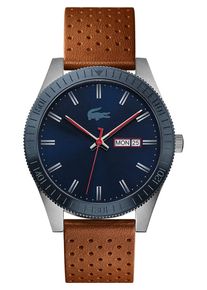 Lacoste, Herren uhr '379 Legacy 2010981', Navy / Braun / Rot / Weiß