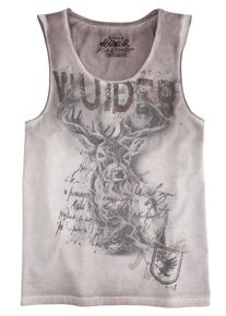 Marjo, Herren Trachtenshirt mit Schriftzug, Grau