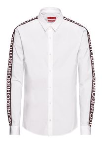 Hugo, Herren Hemd 'Ero3-W 10107866 01', Schwarz / Wei&szlig;