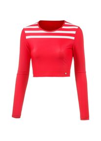 Maui Wowie, Damen Langarmshirt, Rot / Wei&szlig;