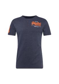 Superdry, Herren Shirt, Rauchblau / Orange