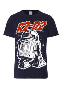 logoshirt, Herren T-Shirt 'R2-D2 - Krieg der Sterne - Star Wars R2D2', Nachtblau / Rot / Wei&szlig;