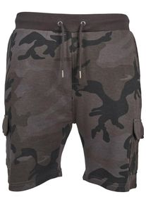 Urban Classics, Herren Sweatshorts 'Terry', Grau / Dunkelgrau / Schwarz
