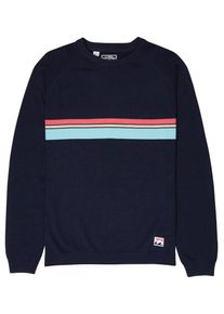Billabong, Herren Strickpullover 'Reissue', Nachtblau / Hellblau / Gelb / Hellrot