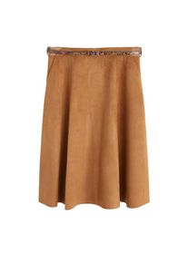 Violeta by Mango, Damen Rock 'Suedi', Cognac