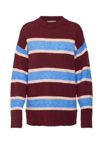 EDITED, Damen Pullover 'Iva', Creme / Blau / Bordeaux