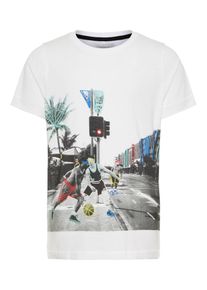 name it, T-Shirt, Mischfarben / Wei&szlig;