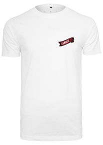 Mister Tee, Herren T-Shirt 'Famous Ca', Dunkelrot / Schwarz / Weiß