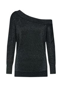 GAP, Damen Pullover 'ONE SHOULDER LUREX PO', Schwarz