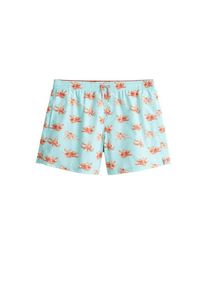 Mango Man, Herren Badehose 'Pulpo', Opal / Dunkelorange