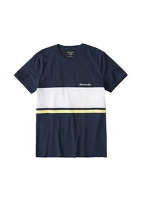 Abercrombie & Fitch Abercrombie & Fitch, Herren Shirt 'CHEST STRIPE TEE', Blau