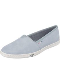 Rieker, Damen Slipper, Hellblau / Weiß