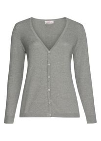 sheego Casual, Damen Strickjacke, Grau