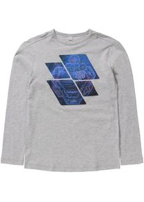 Esprit, Langarmshirt, Blau / Graumeliert / Rot
