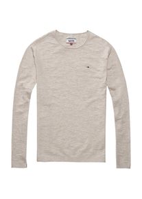 Tommy Jeans, Herren Hilfiger Denim Sweatshirts "THDM BASIC CN SWEATER L/S 1", Beige