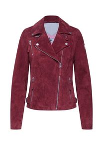 Freaky Nation, Damen Velourlederjacke 'Bikerprincess', Weinrot