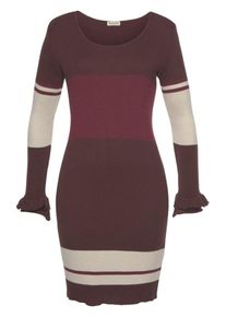 Boysen's BOYSEN'S, Damen Strickkleid, Beige / Bordeaux