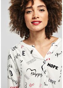 Street One, Damen Bluse, Rot / Schwarz / Wei&szlig;