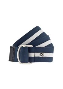 Vanzetti, Damen Gürtel 'Streifen 3,5cm', Petrol / Weiß