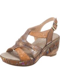 Laura Vita, Damen Keilsandaletten 'Beaute 13', Braun / Cognac