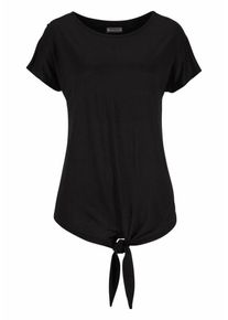 Laura Scott, Damen Rundhalsshirt, Schwarz