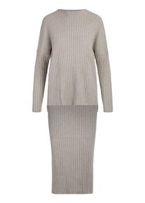 Apart, Damen Pullover und Strickrock, Taupe