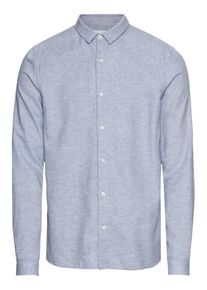 Nowadays, Herren Hemd 'heavy brushed linen shirt', Hellblau