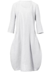 Anna Aura, Damen Leinenkleid, Weiß