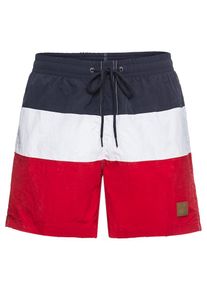 Urban Classics, Herren Swimshorts, Blau / Rot / Weiß