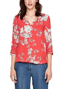 s.Oliver RED LABEL, Damen Bluse, Grau / Orangerot