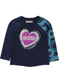 Desigual, M&auml;dchen Langarmshirt, Blau / Nachtblau / Hellblau / Pink