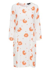 Selected Femme, Damen Kleid, Orange / Weiß