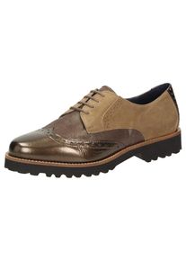 Sioux, Damen Schnürschuh 'Meredith', Chamois / Braun / Gold