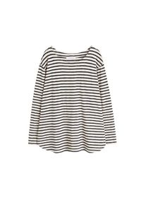 Violeta by Mango, Damen T-shirt 'Club', Ultramarinblau / Naturwei&szlig;