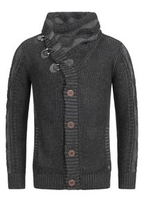 INDICODE JEANS, Herren Strickjacke 'Nicolai', Dunkelgrau