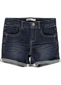 name it, M&auml;dchen Jeansshorts 'NKFSALLI', Dunkelblau