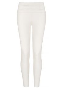 YOGISTAR.COM, Damen Yogi-leggings "om" - Ivory, Wei&szlig;