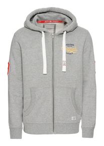 Jack & Jones JACK & JONES, Herren Sweatjacke 'JORFARA SWEAT ZIP HOOD', Hellgrau