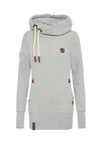 Naketano, Damen Pullover 'Darth Long', Braun / Graumeliert / Weiß